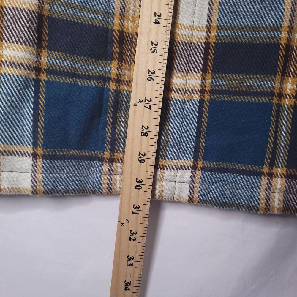 Outerknown Blanket Shirt Mens Large Plaid Green, Burgundy Heavyweight Organic - Picture 7 of 12